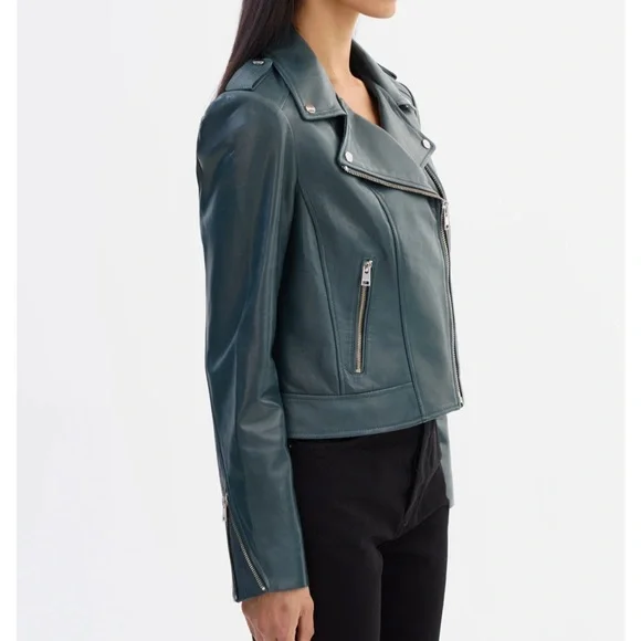 Lamarque Donna Iconic Leather Biker Jacket - Picture 5 of 11